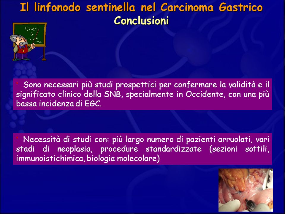 Il linfonodo sentinella nel Carcinoma Gastrico Conclusioni