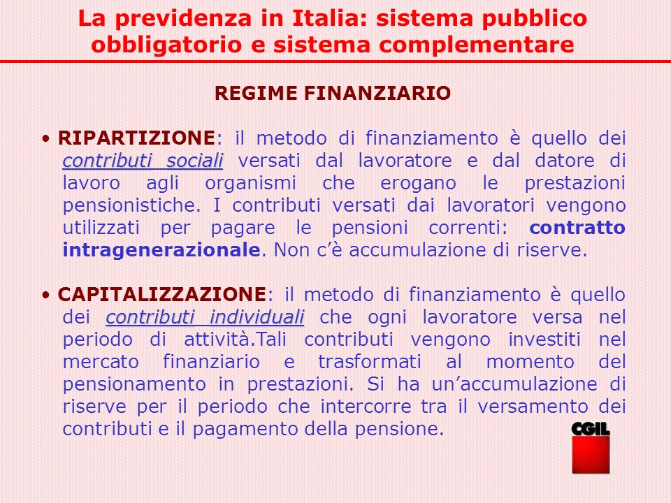 La previdenza in Italia: sistema pubblico obbligatorio e sistema complementare