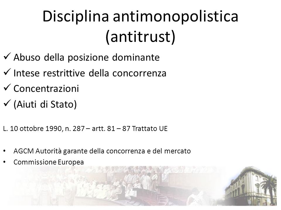 Disciplina antimonopolistica (antitrust)