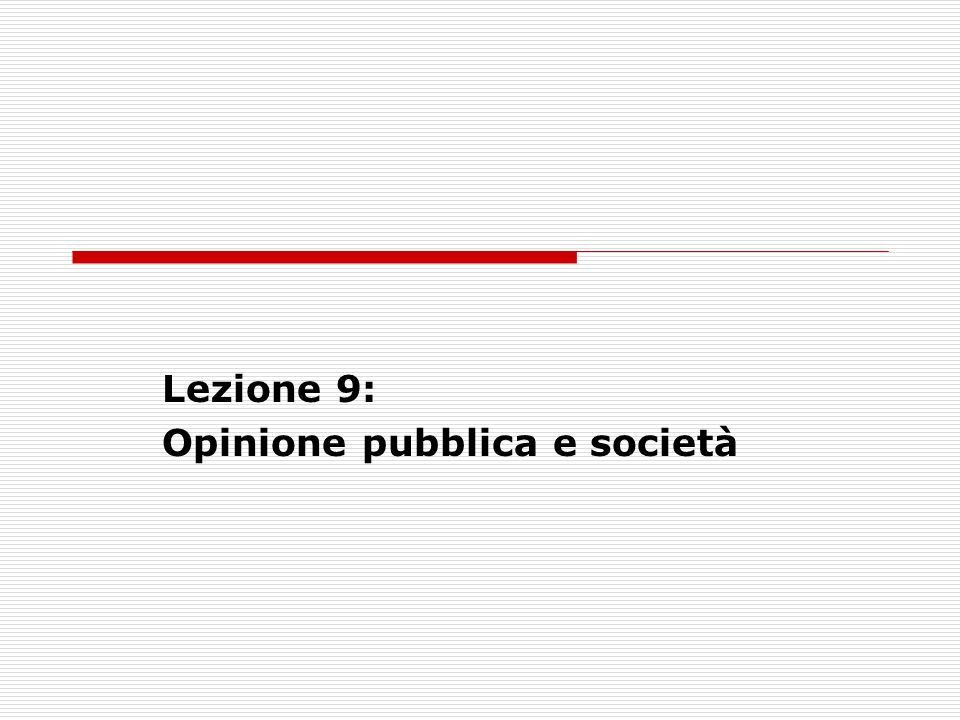 Lezione 9: Opinione pubblica e società