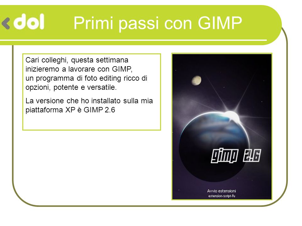 Primi passi con GIMP