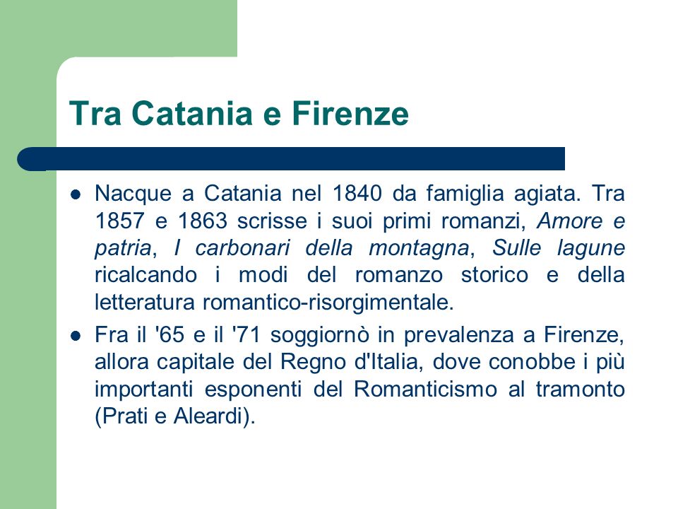 Tra Catania e Firenze