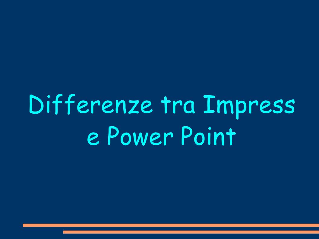 Differenze tra Impress e Power Point