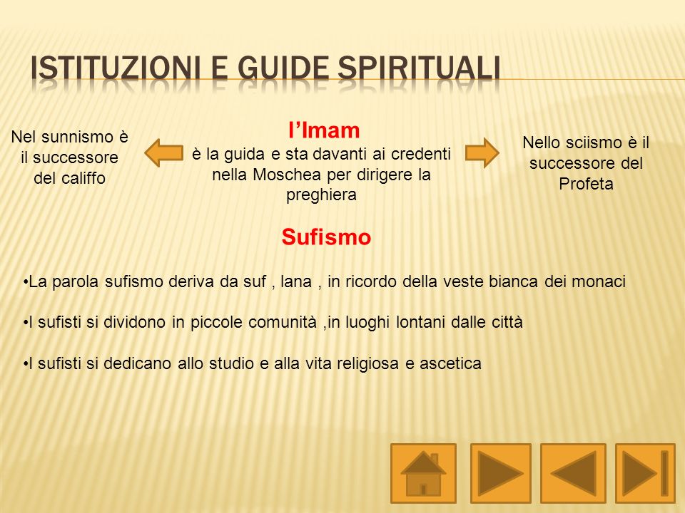 Istituzioni e guide spirituali