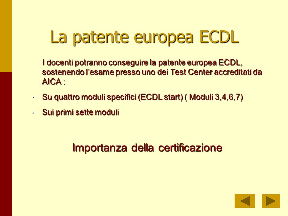 La patente europea ECDL