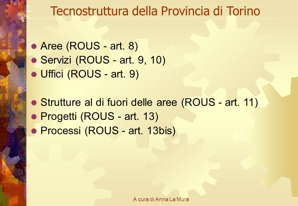 Tecnostruttura della Provincia di Torino