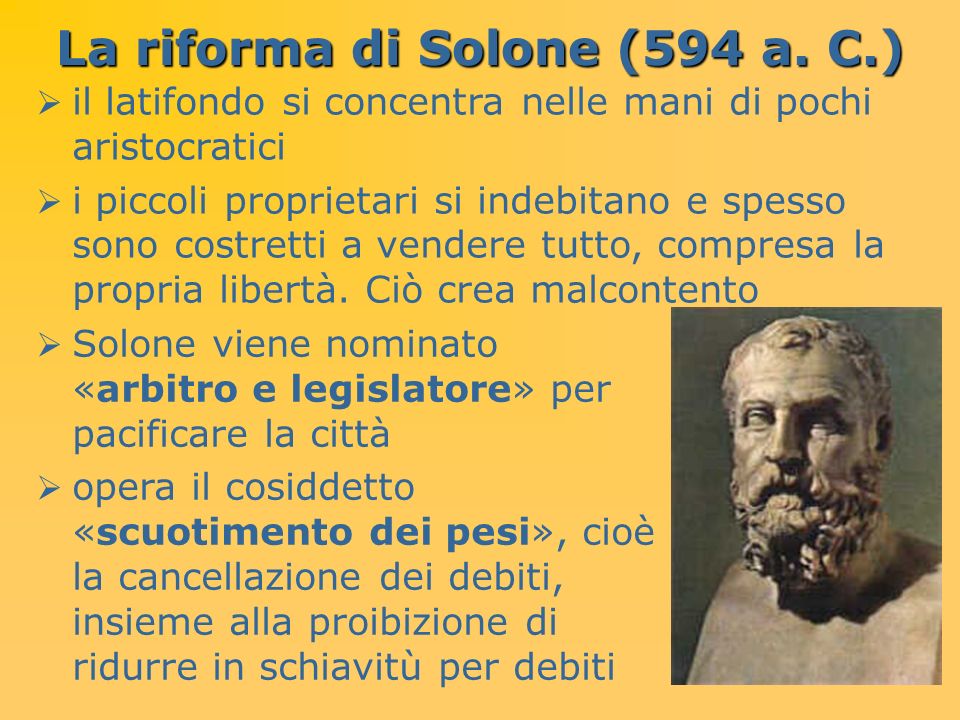 La riforma di Solone (594 a. C.)