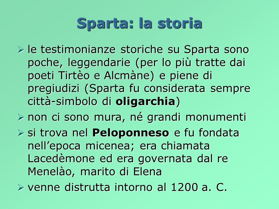 Sparta: la storia