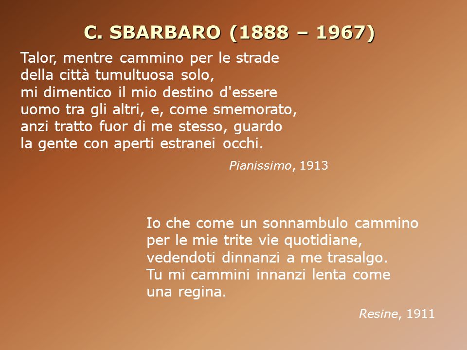 C. SBARBARO (1888 – 1967)