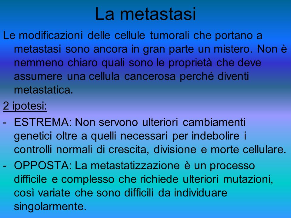 La metastasi