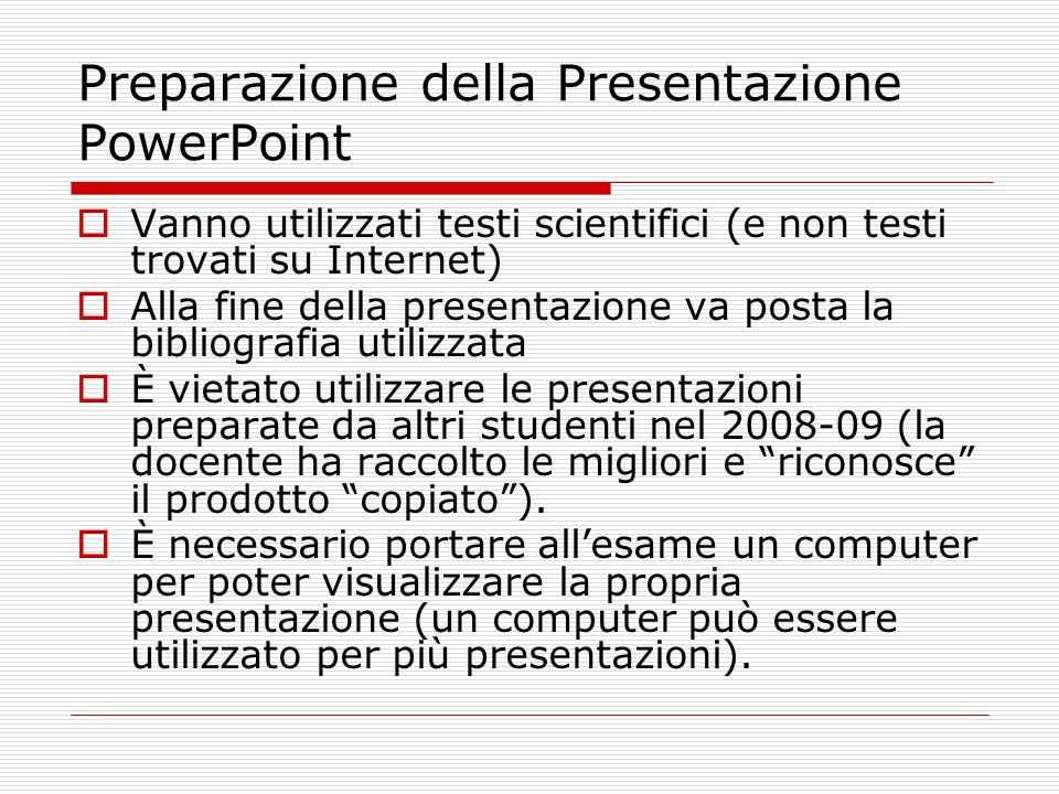 Preparazione della Presentazione PowerPoint