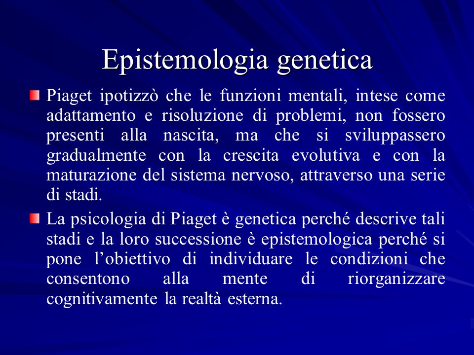 Epistemologia genetica