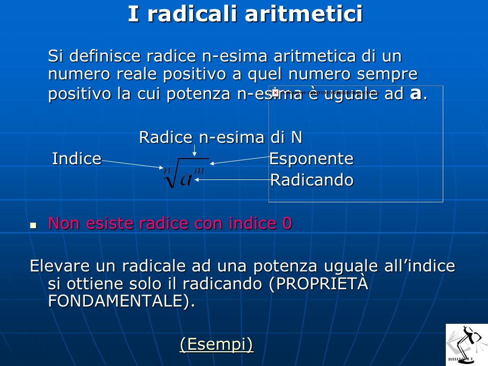 I radicali aritmetici