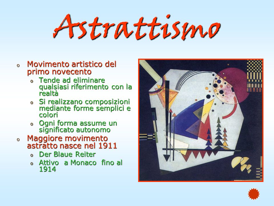 Astrattismo Movimento artistico del primo novecento