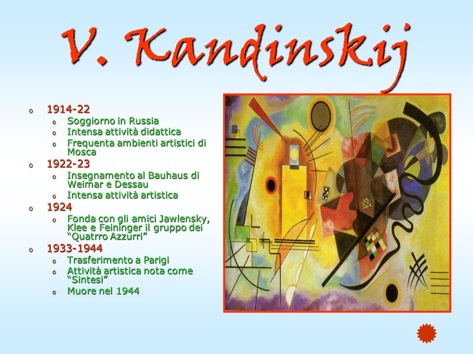 V. Kandinskij Soggiorno in Russia