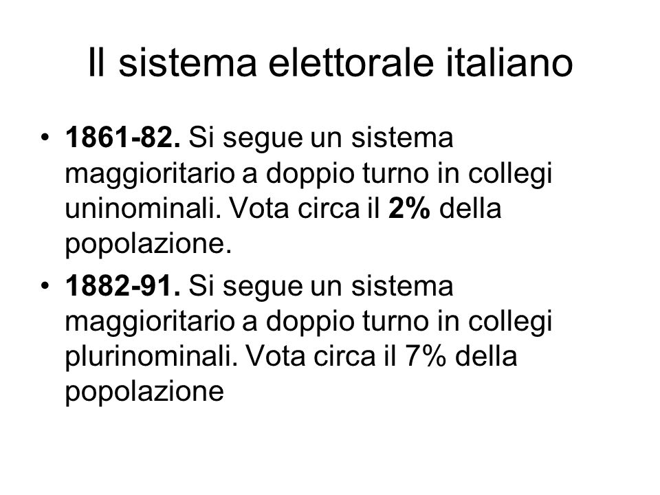 Il sistema elettorale italiano