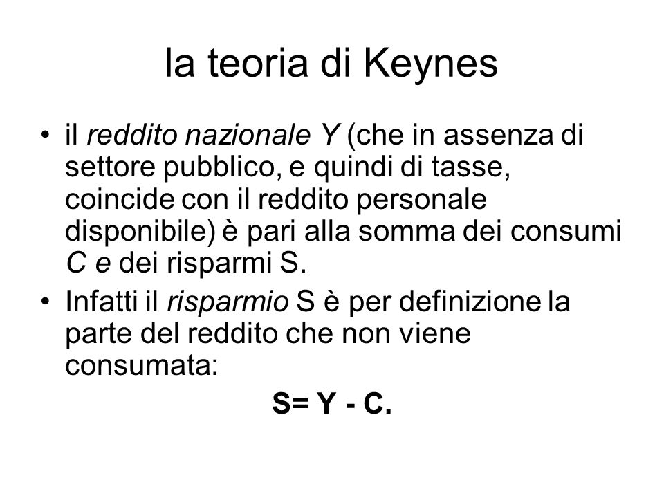 la teoria di Keynes