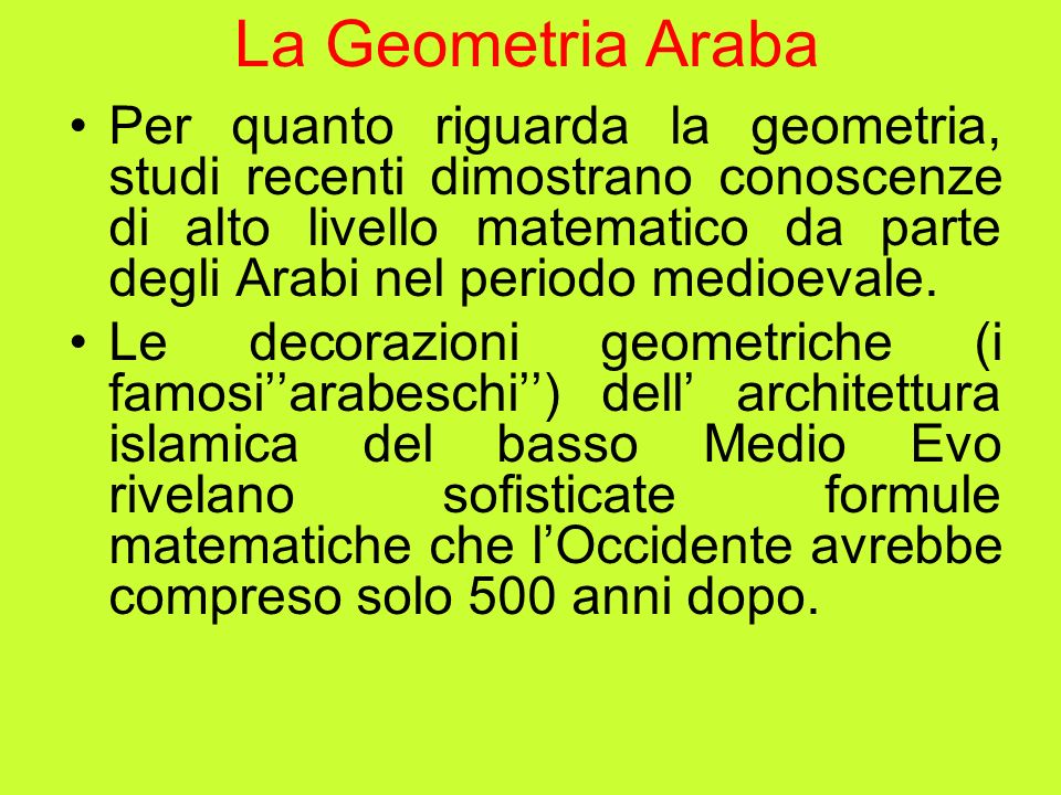 La Geometria Araba