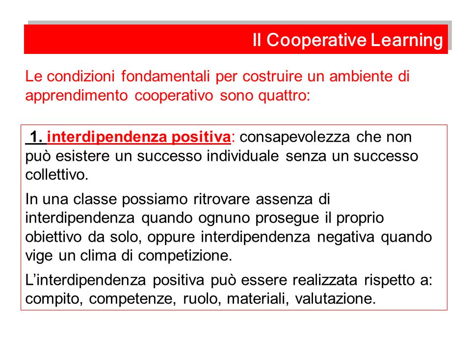 Il Cooperative Learning