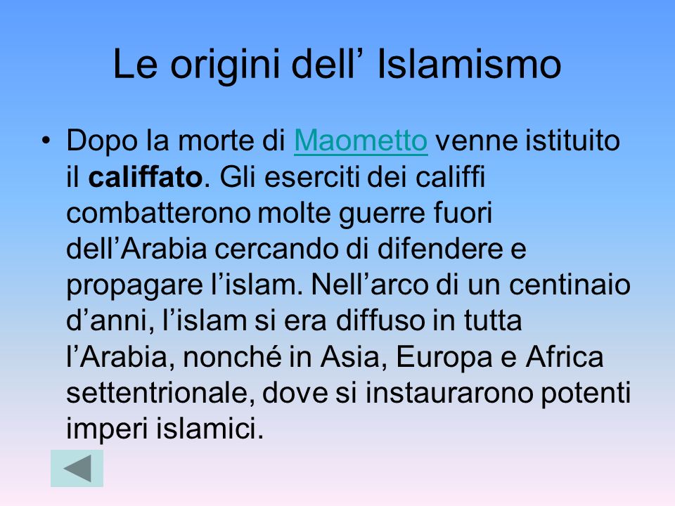 Le origini dell’ Islamismo