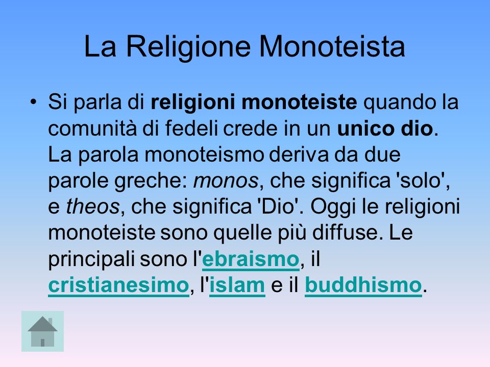 La Religione Monoteista