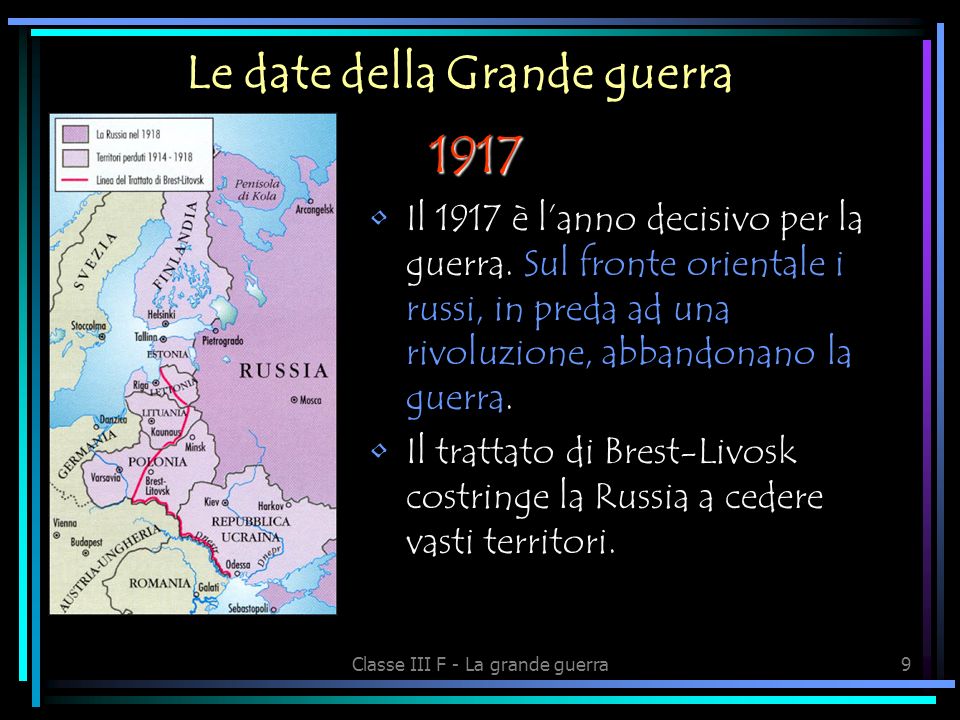 Le date della Grande guerra