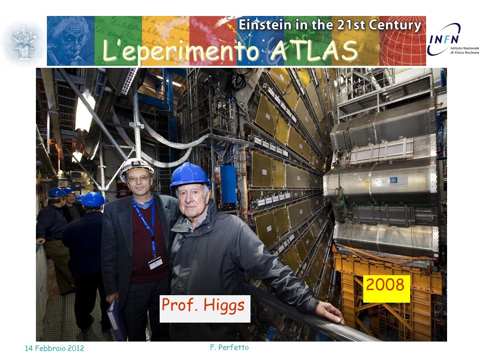 L’eperimento ATLAS 2008 Prof. Higgs 14 Febbraio 2012 F. Perfetto
