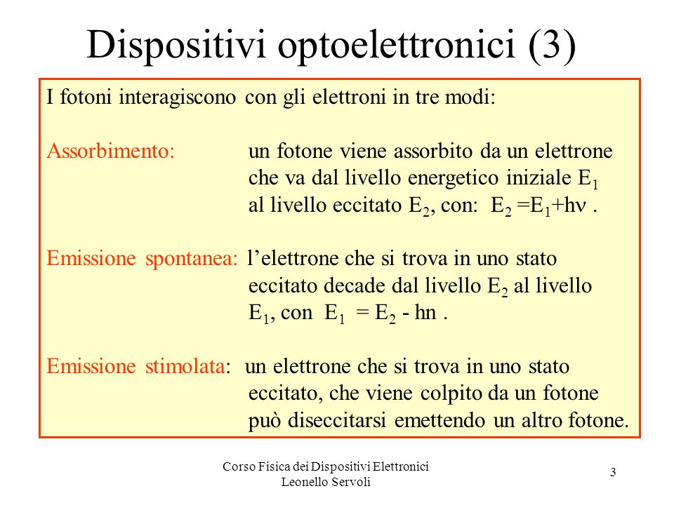 Dispositivi optoelettronici (3)