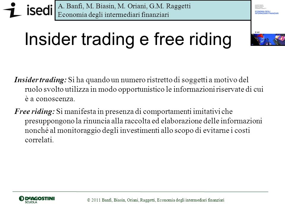 Insider trading e free riding