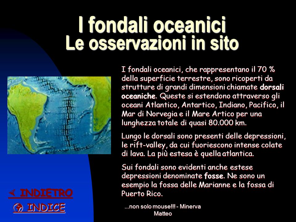 I fondali oceanici Le osservazioni in sito
