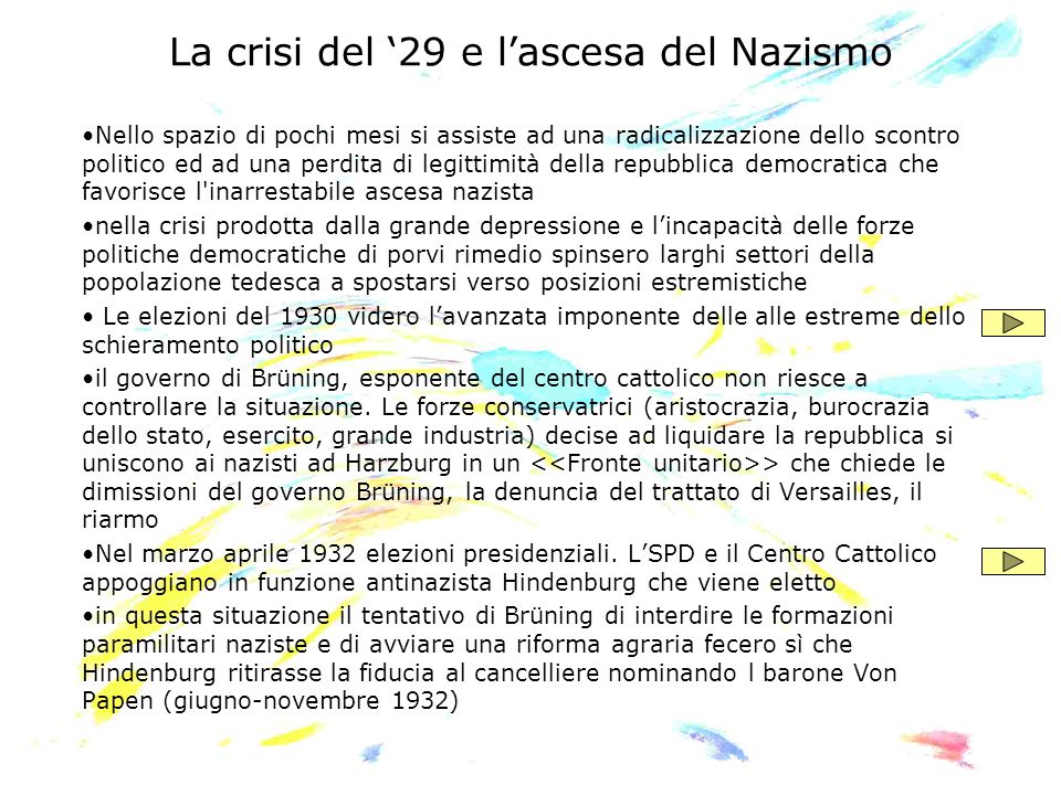 La crisi del ‘29 e l’ascesa del Nazismo