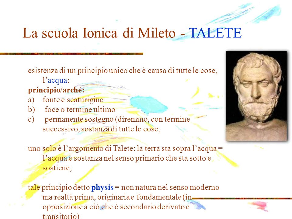 La scuola Ionica di Mileto - TALETE