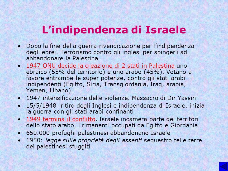 L’indipendenza di Israele