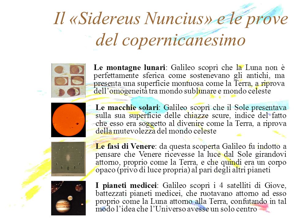 Il «Sidereus Nuncius» e le prove del copernicanesimo