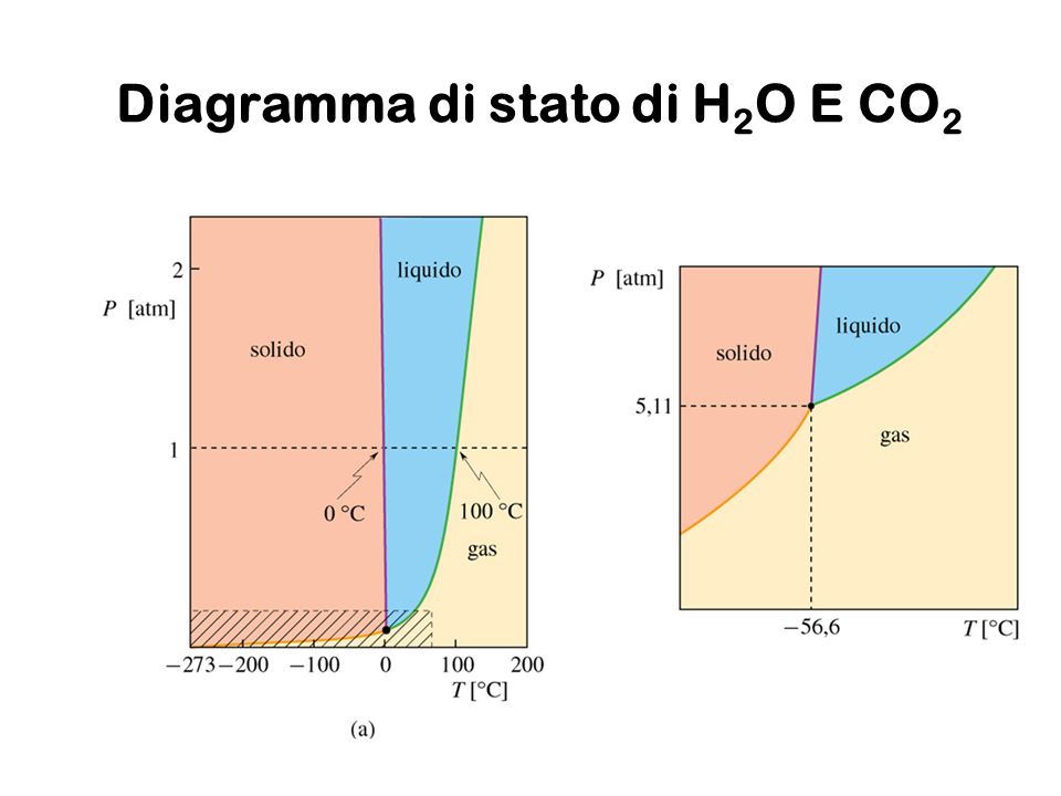 Diagramma di stato di H2O E CO2