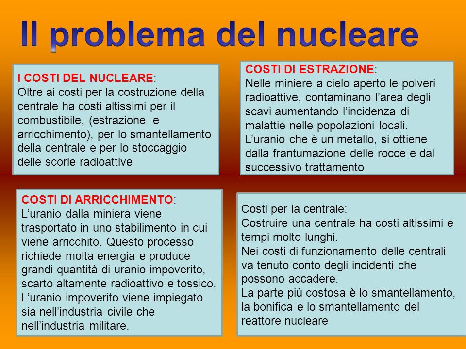 Il problema del nucleare