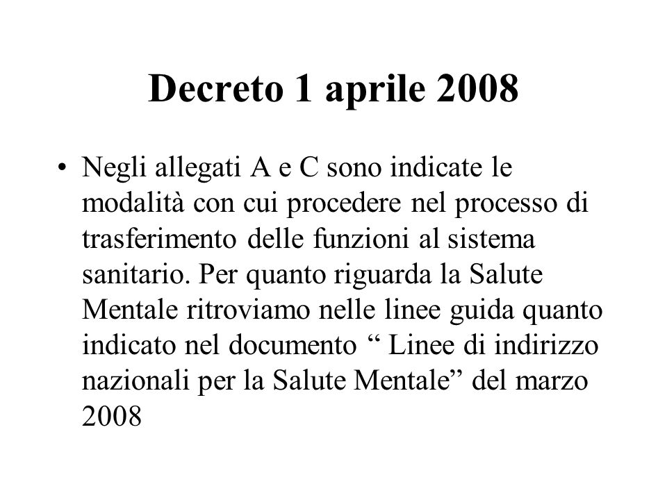 Decreto 1 aprile 2008