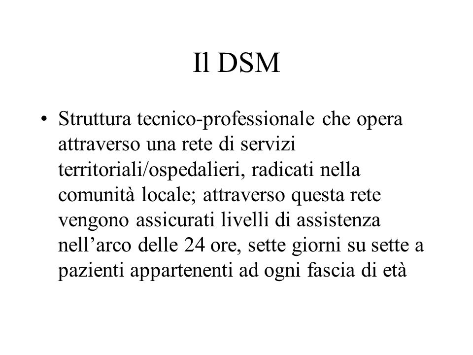 Il DSM