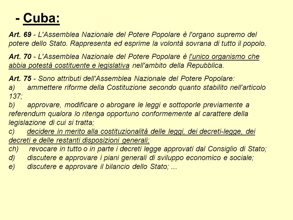 - Cuba: