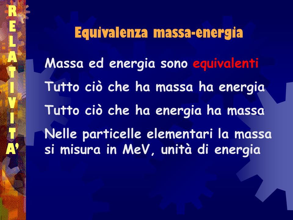 Equivalenza massa-energia