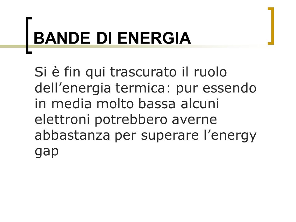 BANDE DI ENERGIA