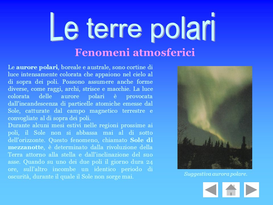 Le terre polari Fenomeni atmosferici
