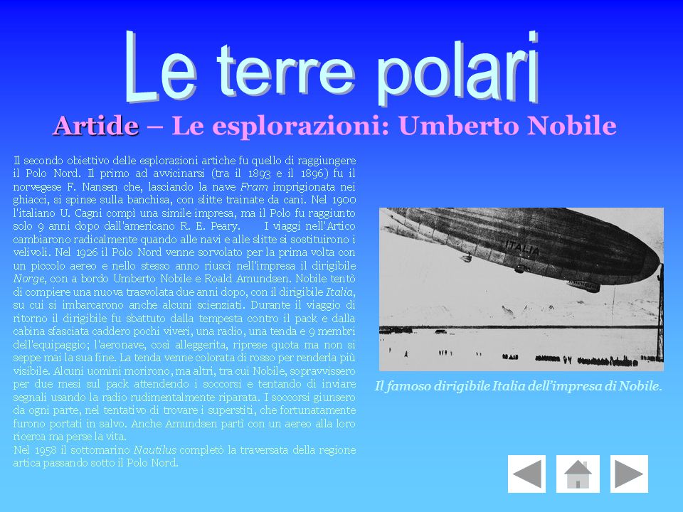 Le terre polari Artide – Le esplorazioni: Umberto Nobile