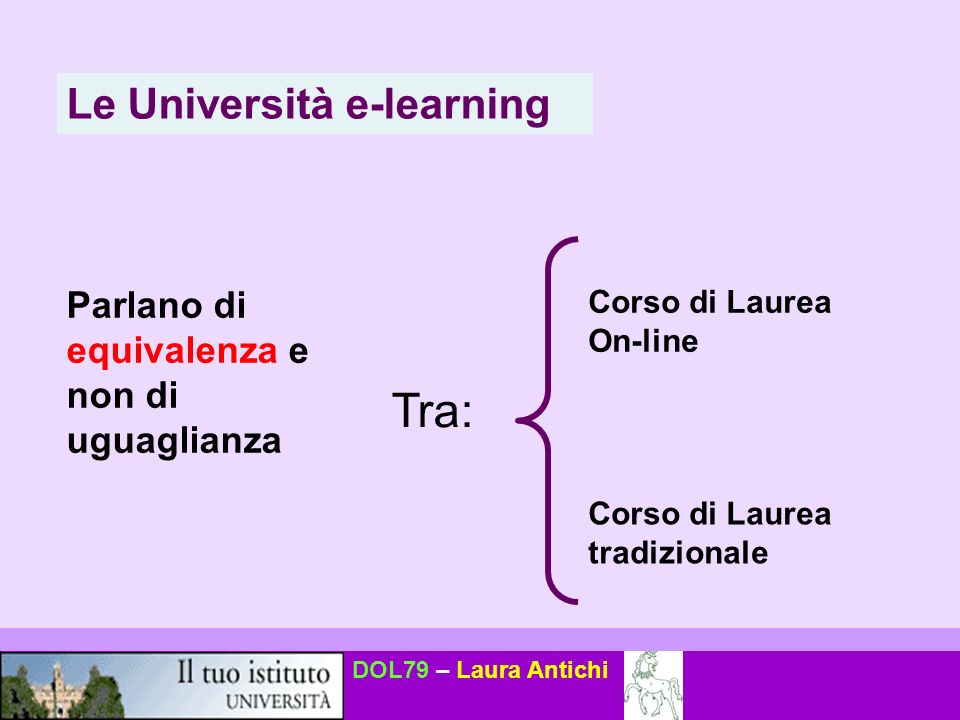 Tra: Le Università e-learning