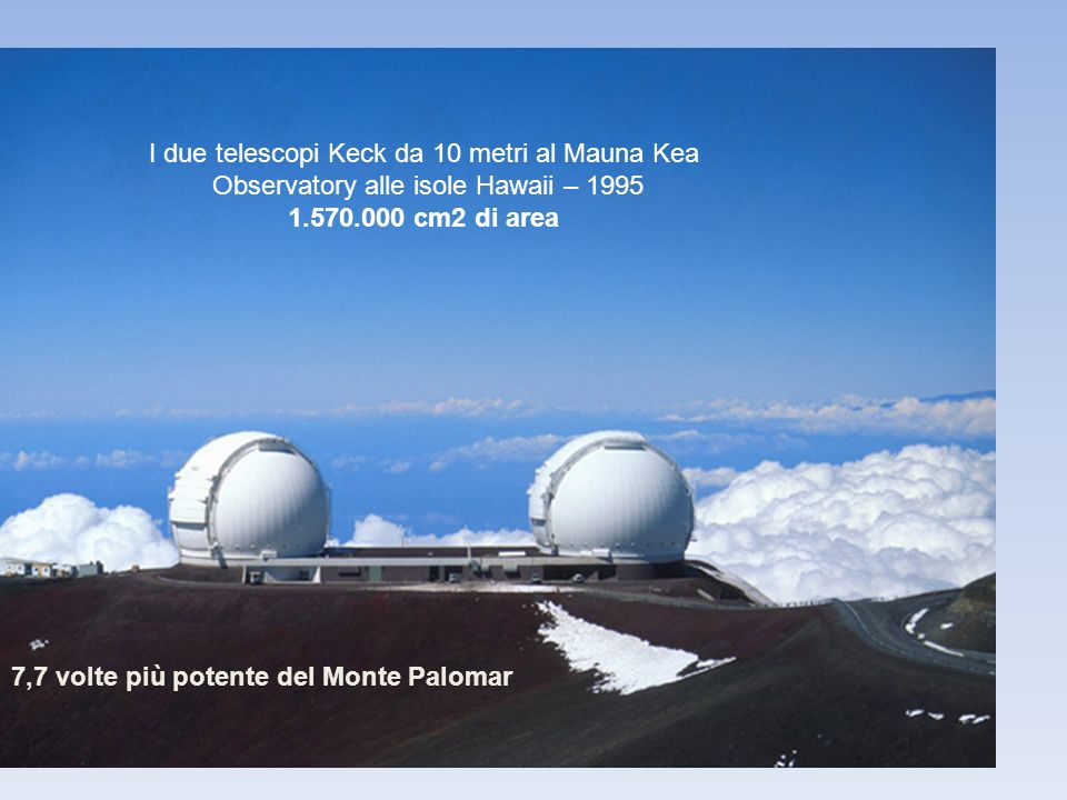 I due telescopi Keck da 10 metri al Mauna Kea