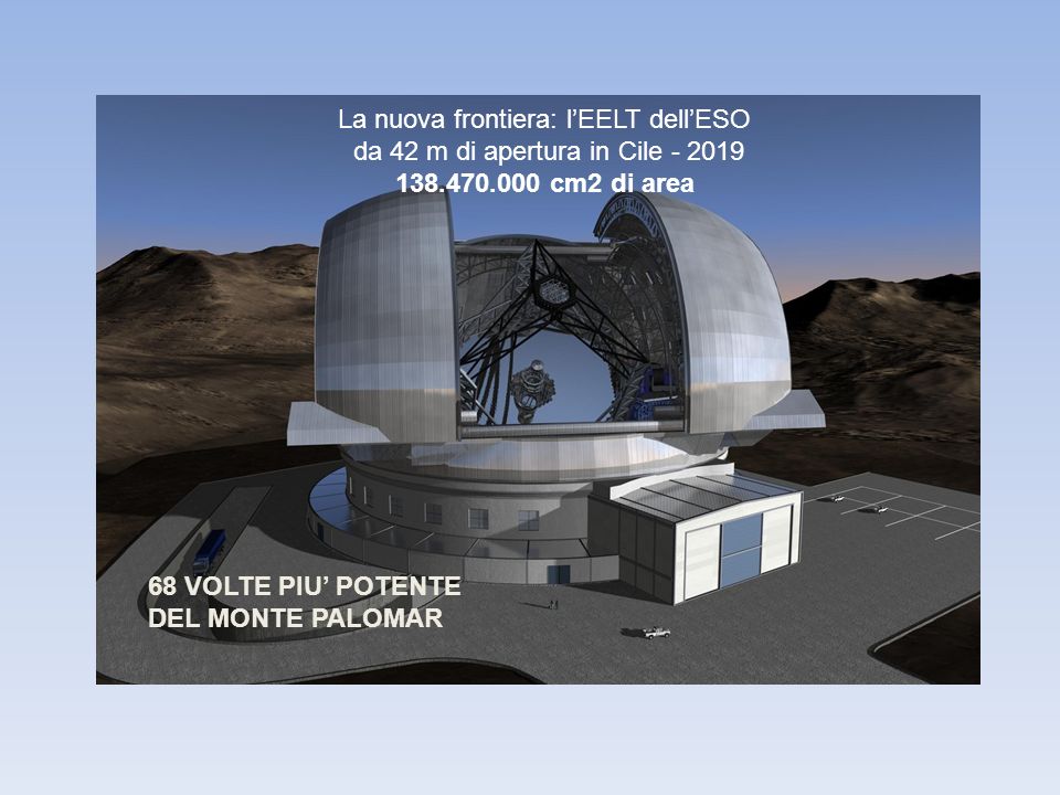 La nuova frontiera: l’EELT dell’ESO da 42 m di apertura in Cile