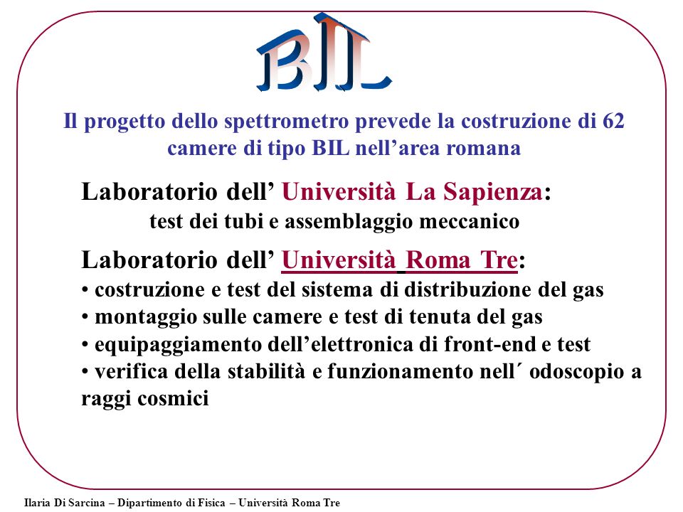 BIL Laboratorio dell’ Università La Sapienza: