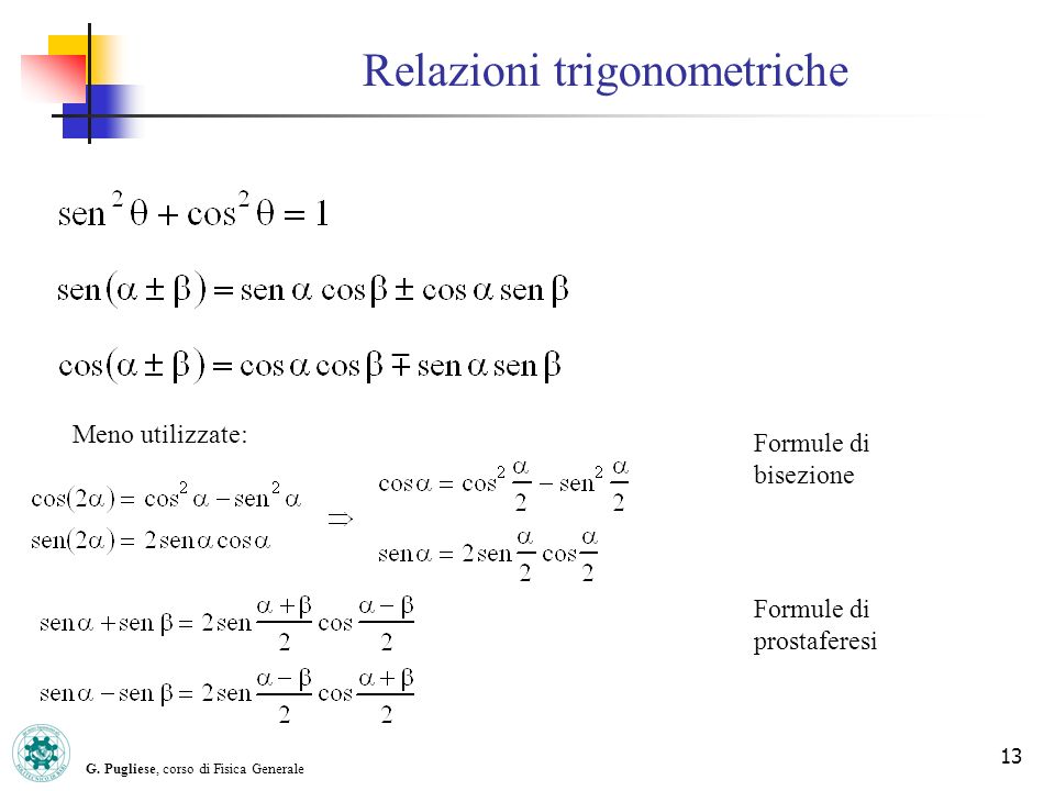 Relazioni trigonometriche