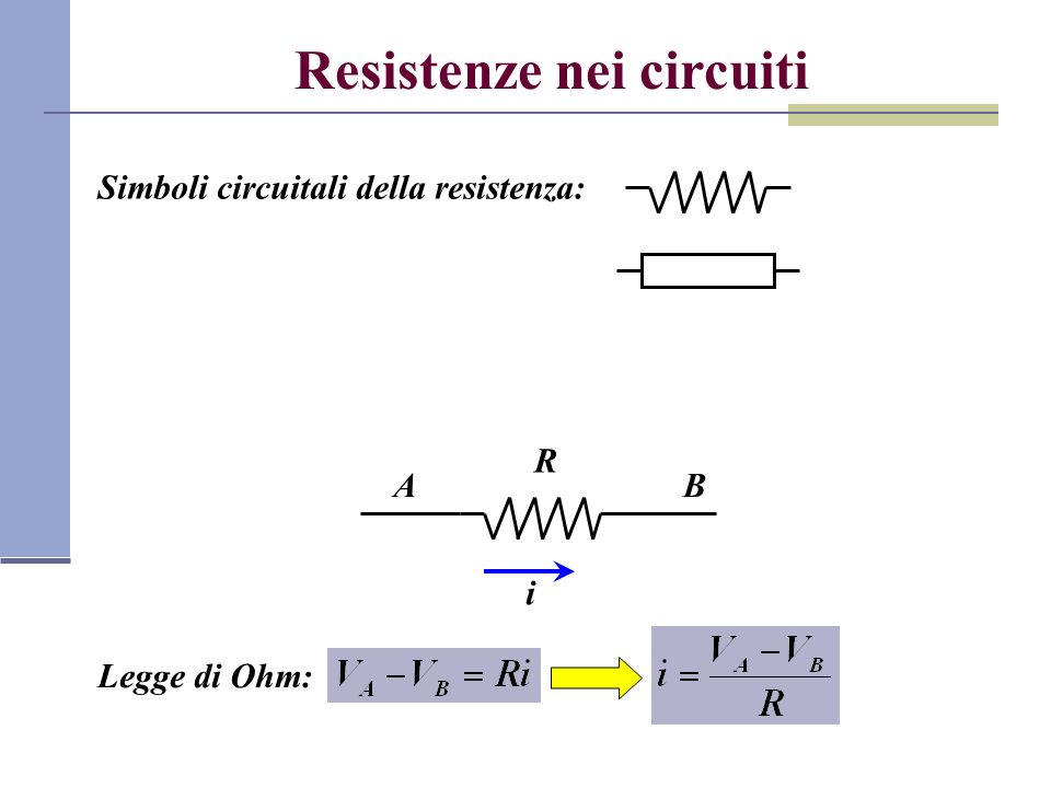 Resistenze nei circuiti