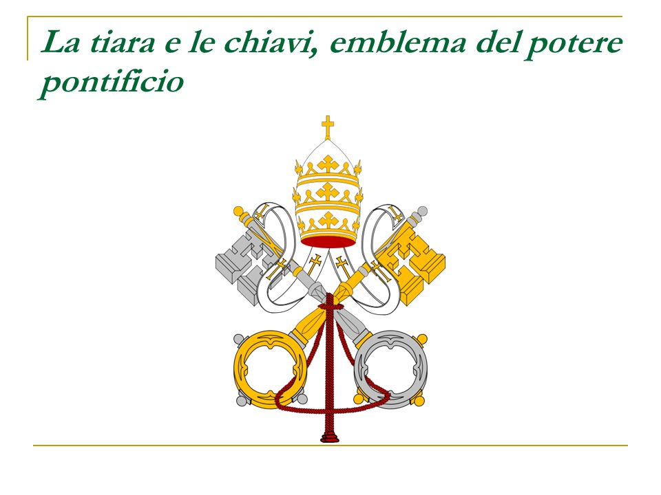 La tiara e le chiavi, emblema del potere pontificio